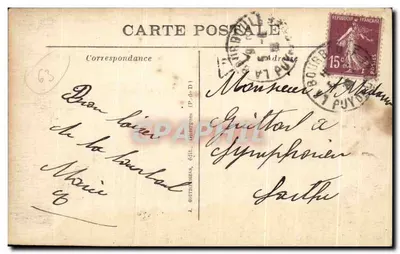 La Bourboule — Avenida Pasteur — G. D'O. n° 830 — Verso