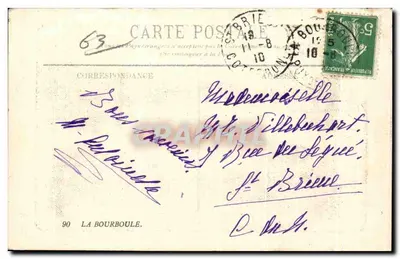 La Bourboule — Plac de Wodociągu — wydawca L.L. n°90 — Rewers