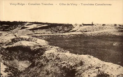 Costa de Vimy - Trincheiras Canadenses — Visão das trincheiras canadenses no Vimy Ridge