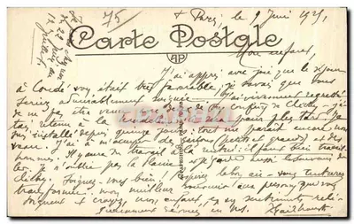 Paryż — La Madeleine i Rue Royale — A.P. 191 — Rewers