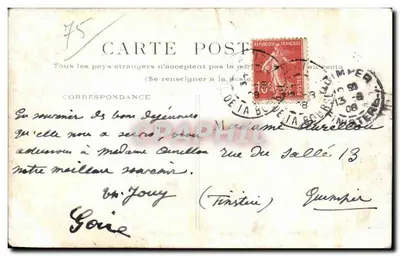 París - La Rue de Rivoli - Estatua de Juana de Arco — Reverso
