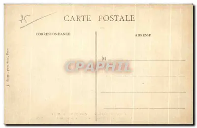 De overstroming van de Seine (Januari-Februari 1910) — Op de Brug van de Arcibisdom en Quai de la Tournelle — J.H. n°62 — Achterkant