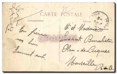Paris - Place e Teatro Francês — editor B.D. n°4218 — Verso