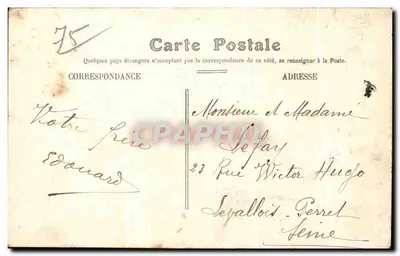 Teleférico de Paris — Cena com soldado — Editor não identificado — Verso