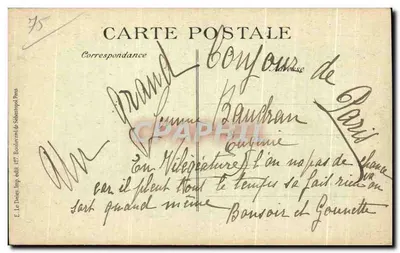 Bahnhof Lyon — Paris — E. Le Dayer, Verlag Nr. 187, Bonneville & Sébastopol, Paris — Rückseite