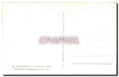 Eaux-Bonnes — Dom odpoczynku — Wydawca Cap — Rewers