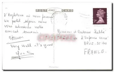 Os Jardins, Dawlish — vista dos jardins e do lago — Post Dennis Card n° D.0181 — Verso