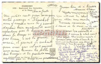 Pernichet — Avenida das Oceanides e a Praia — Lumicad — Verso
