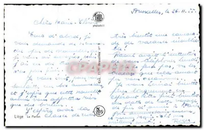 Fonte da Place du Marché — Liège — editada por THILL — Verso