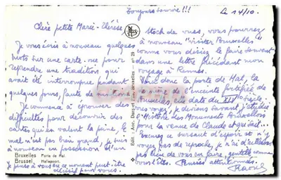 Brama Hal — Brukselę — Anc. Dur et Fils, nr 29 — Rewers