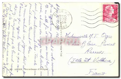 Notre-Dame d'Afrique — Algier — wydawca C.A.P. (51) — Rewers