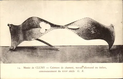 Museu de Cluny — Cinto de castidade, trabalho alemão ou italiano, início do século XVII