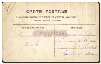 Parijs overspoeld (januari 1910) — Rue de Lille — Collectie Taride — Achterkant