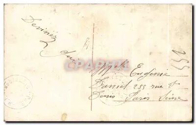 Casal em traje da época — cartão postal colorido — Masel, n° 614 — Verso