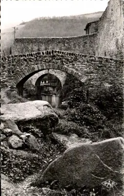Prats-de-Mollo — Velho Ponte do antigo caminho da Preste atrás dos muros — Edições PAGÈS-LI-ERPIGNAN