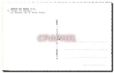 Góry Mondony — Źródło Małej Presty — Amelie Les Bains (P.O.) — Rewers