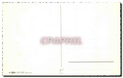 Crianças brincando na neve perto de uma caixa de correio — Boa Ano — HFKO N°1045 Alemanha — Verso