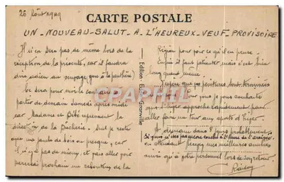 Pêche à la poêle à frire — caricature de Coppi — éditeur Ed. Gronville — Verso