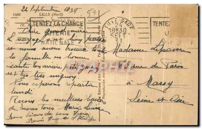 Monument ao Mariscal Foch — Lille (Nord) — Éditions d'Art Maréchal Foch — Verso