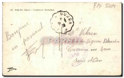 Fes El Bali — Groby Merinidów — Wydawnictwo La Géographie — Rewers