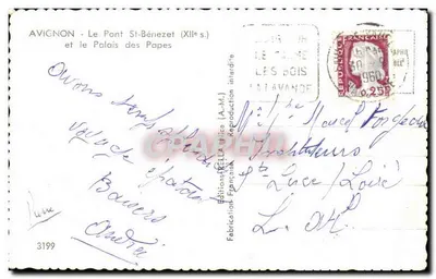 Avignon — Ponte São Bénézet e o Palácio dos Papas — Edições Rellia — Verso