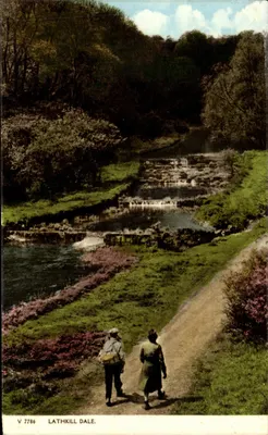 Lathkill Dale — cachoeira e trilha — editor V 7786
