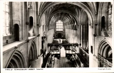 Abadia de Tewkesbury — Interior — Frith's, TWK-67