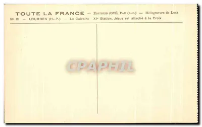 Lourdes (H.P.) — O Calvário — Estação Jesus preso na Cruz — Éditions Jové, Pau (b.r.p.) — Verso