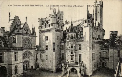Château de PIERREFONDS — La Chapelle et l'Escalier d'honneur — ND Photo