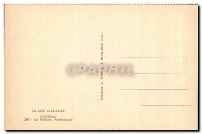 La Grande Pendeloque — Padirac — Wydawnictwo L. Vertin & Saint-Céré (Lot) — Rewers