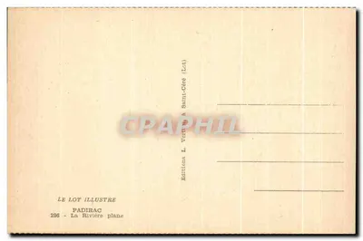Padirac — La Rivière plane — Wydawnictwo L. Vertin & Saint-Céré (Lot) — Rewers