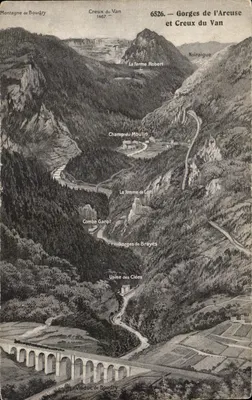 Gorges de l'Areuse et Creux du Van — Montagne de Boudry — Phototypie Co., Nouchâtel