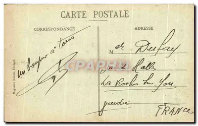 Tarjeta postal antigua Forbach Quartier Rapp — Reverso