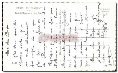 Igreja de Saint-Germain-des-Prés — Paris — Éditions d'Art, Paris — Verso