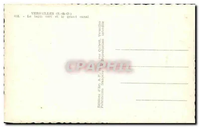 Versailles (S.&O.) — Tapis zielony i duży kanał — Wydawnictwo A.P. Gobert — Rewers