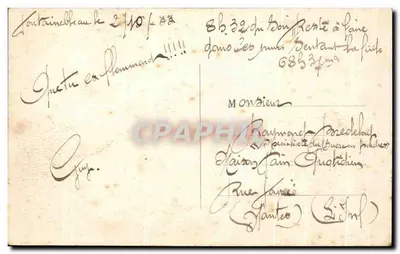 Woud van FONTAINEBLEAU — Panorama genomen vanaf de Mail Henri IV — uitgever onbekend, serie-nummer 187 — Achterkant