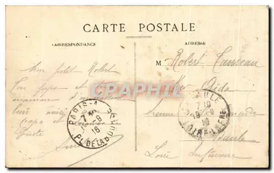SAINT-GERMAIN-en-LAYE — Zamek, widok z parteru « Miłość i Szaleństwo », Darbejeuille — Rewers