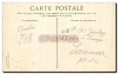 Tours. Nowy Ratusz — wydawca L. V. & C. nr 1405 — Rewers