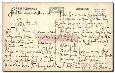 Foresta di Fontainebleau — La Grotta delle Montussiennes — LL. n°181 — Verso