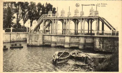 Nieuport-Ville — Les Ecluses — Wydawca Naus, numer seryjny nie widoczny