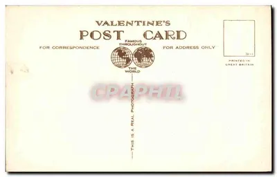 Lord Street, Southport — vista de rua com carros e pedestres — Valentine's Post Card — Verso