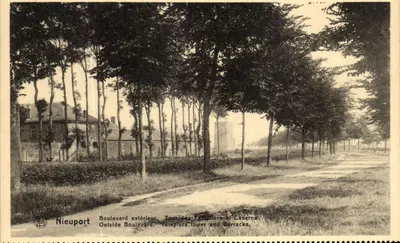 Nieupoort — Zewnętrzny bulwar, Wieża Templariuszy i Kwatera — Ern. Thilli, Brukselę