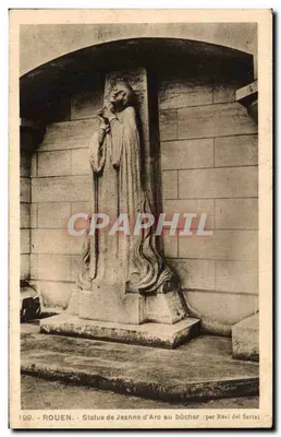 Rouen — Estátua de Joana d'Arc no fogo (por Rémi del Sarte)