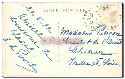 Laval (Mayenne) — Uitzicht op het kasteel en de rivier Mayenne — uitgever AB — Achterkant