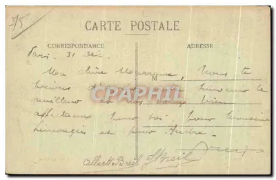 Jardín del Luxembourg — El Estanque y el Palacio del Senado — F. F. PARIS, n° 79 — Reverso