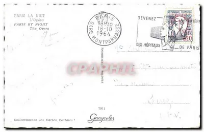 Parijs 's Nachts — Het Opera — Ganycolor n°7911 — Achterkant