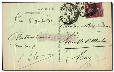 PARYS — Wieża Eiffla — A.P. (wydawca) — Rewers