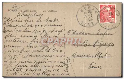 Borane-sur-Oise — Zamek — Cim — Rewers
