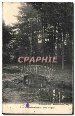 Bilhete postal antigo Mortefontaine santo sulpício