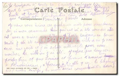 Compiègne — Widok ogólny — L. De Ries Compiègne — Rewers